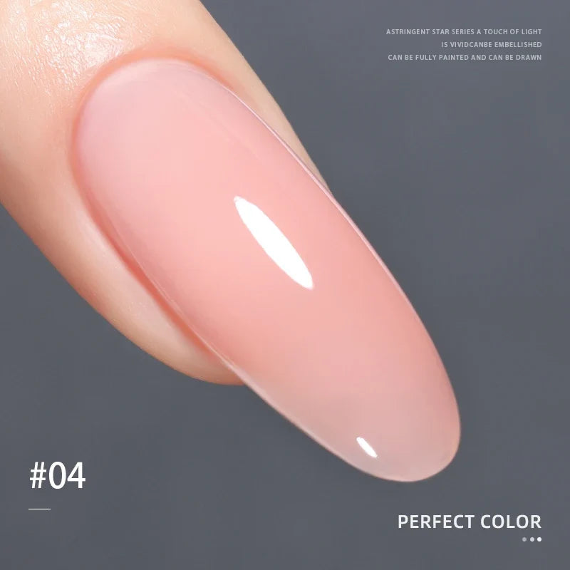 PERFECT COLOR  4-in-1 Builder Nail Gel,20g 12 Colors Rubber Base Gel Polish,Extension for DIY Salon Girls Home,Nail Art Brushes Tri Light Beauty
