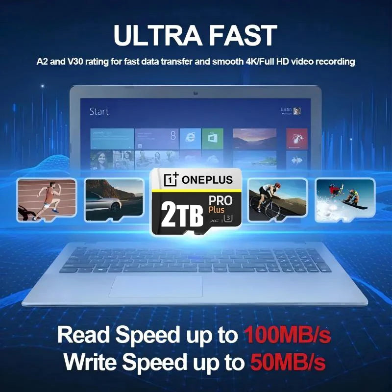 OnePlus 512GB Memory Card 1TB 2TB High Speed Full HD Video Mini SD Card 256GB 128GB Newest Micro Card For Phone Computer Camera Pi-Mart