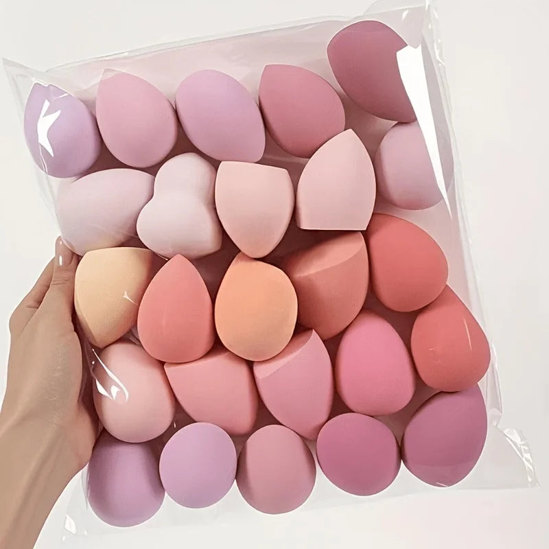 7/18Pcs Hydrophilic Egg Sponge Set - Latex-Free Blenders for Foundation/Powder & Contour/Highlight | Wet&Dry Daily/Party Kit LadyShow.Store