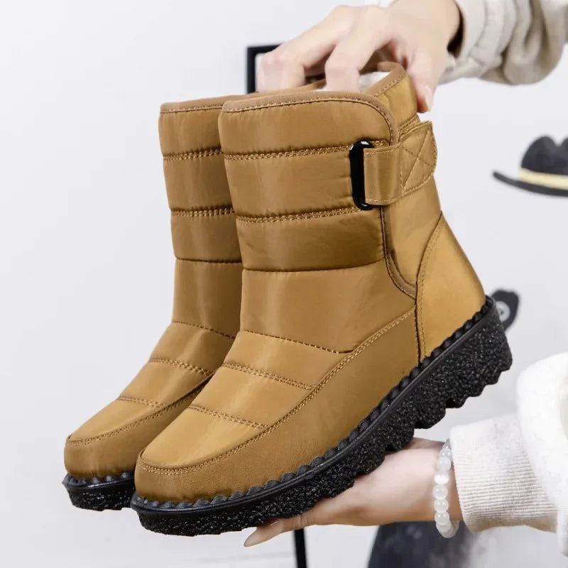 Boots Women Non Slip Waterproof Winter Snow Boots Platform Shoes for Women Warm Ankle Boots Cotton Padded Shoes Botas De Mujer LadyShow.Store