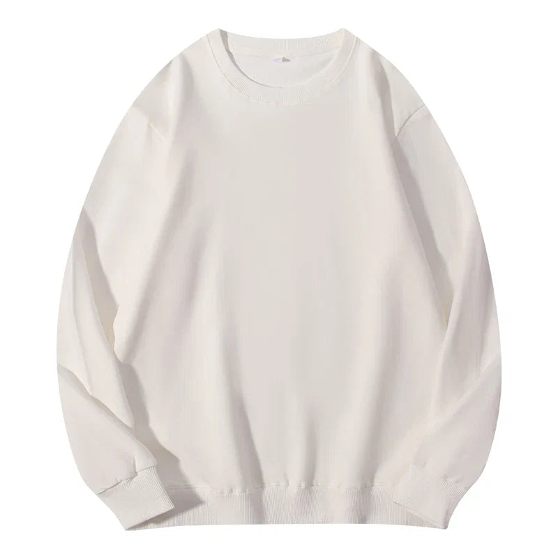 Autumn O-Neck Cotton Women's Sweatshirt Hoodies Basic Loose Casual Women Pullover Solid Sweatshirt Ladies Tops Factory Wholesale LadyShow.Store