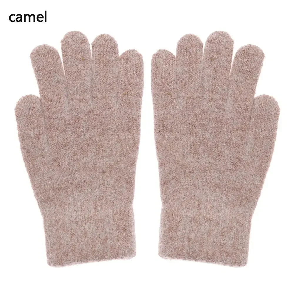 Fashion Elastic Outdoor Warm Thick Winter Gloves Mittens Full Finger Gloves Pi-Mart