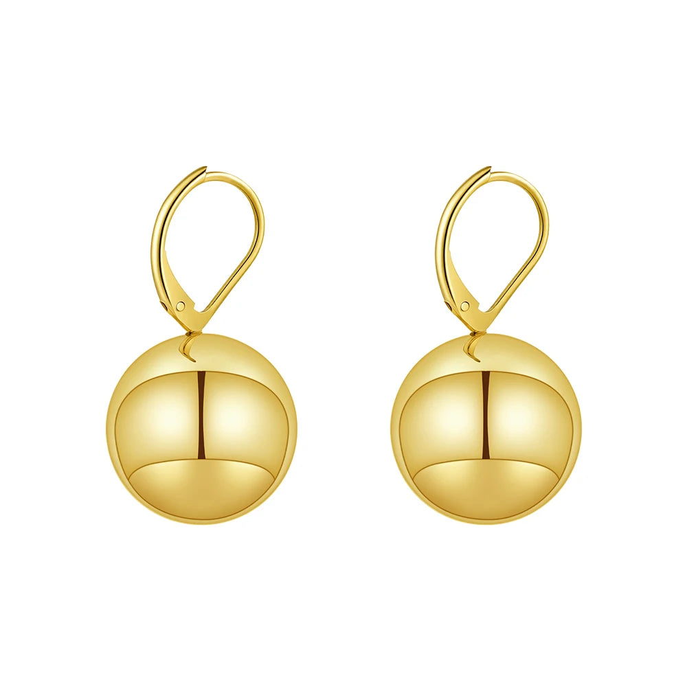 ENFASHION Aretes De Mujer Grossy Hollow Steel Ball Earrings For Women's Stainless steel 18K Plated Gold Fashion Jewelry E251838 Pi-Mart