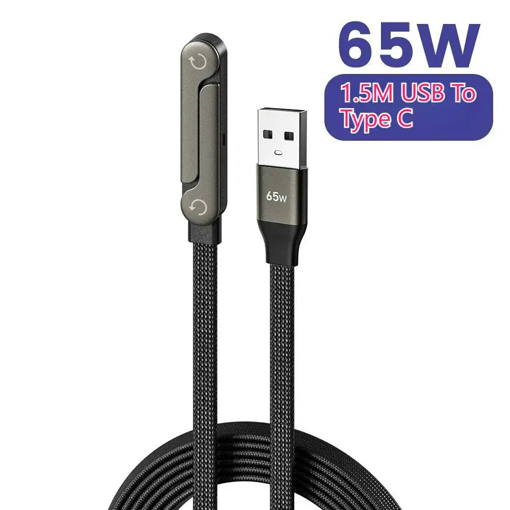 USB Type C Flat Phone Charger Fast Charging Cable C Kick Cable Stand Invisible Support Foldable Holder Charge Bracket For iPhone Pi-Mart