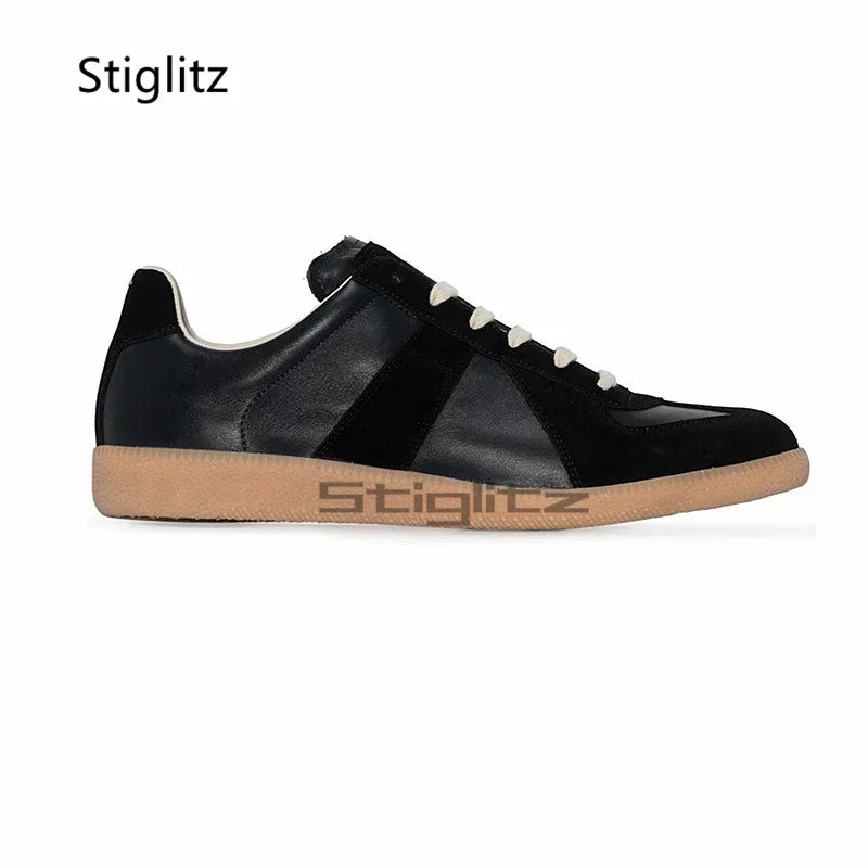 Sports Flat Casual Couple Shoes Men Women Classic Trendy Versatile Suede Leather Lace Up Sneakers Spring Autumn Training Shoes Pi-Mart