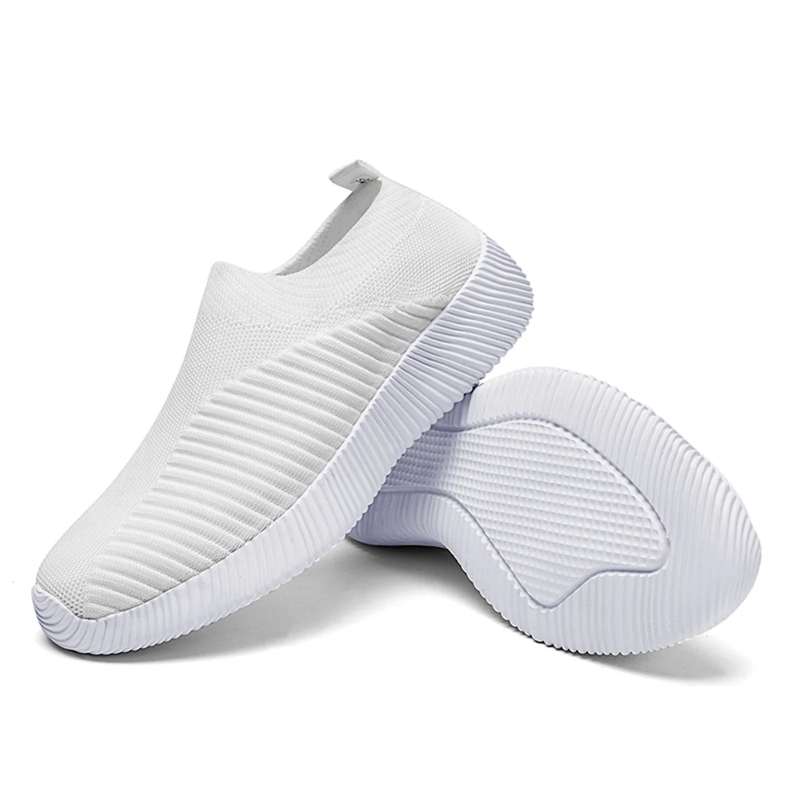 Women Vulcanized Shoes High Quality Women Sneakers Slip On Flats Shoes Women Loafers Plus Size 43 Walking Flat LadyShow.Store