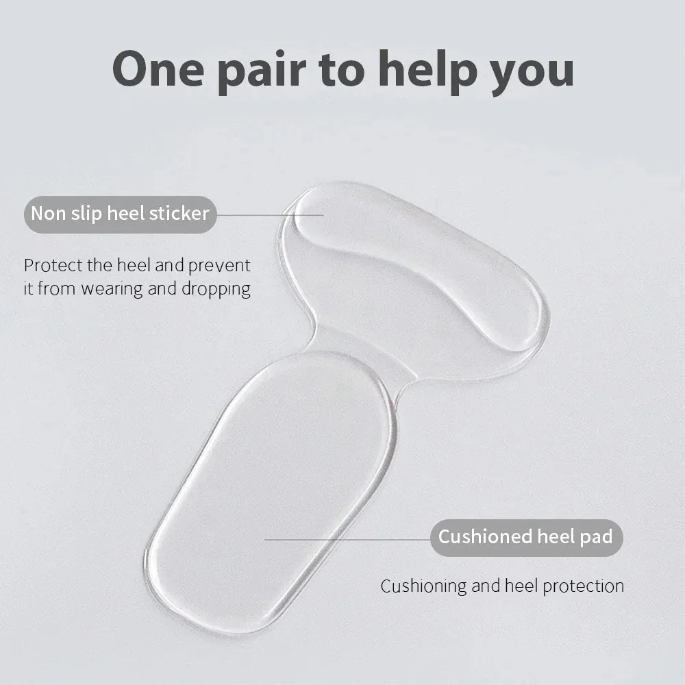 Soft Silicone Heel Grips Anti-Chafing Heel Protectors Cushion Pads for Women High Heels Comfortable Half Size Shoe Inserts LadyShow.Store