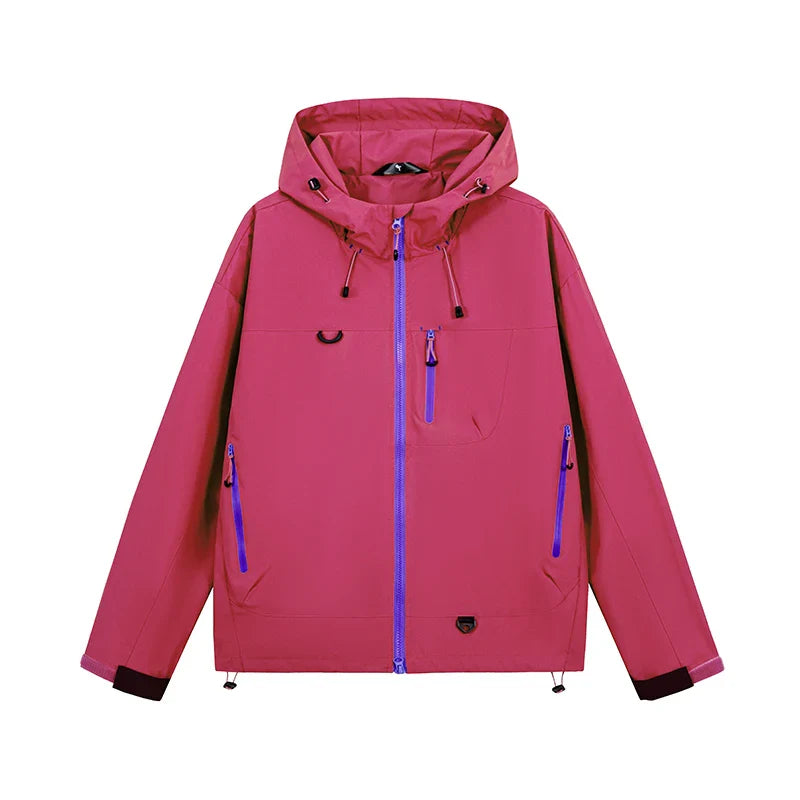 Autumn Sports Jacket Waterproof Windproof Jacket Men Women Outdoor Sports Hiking Running Mountaineering Hooded Casual Sport Coat LadyShow.Store