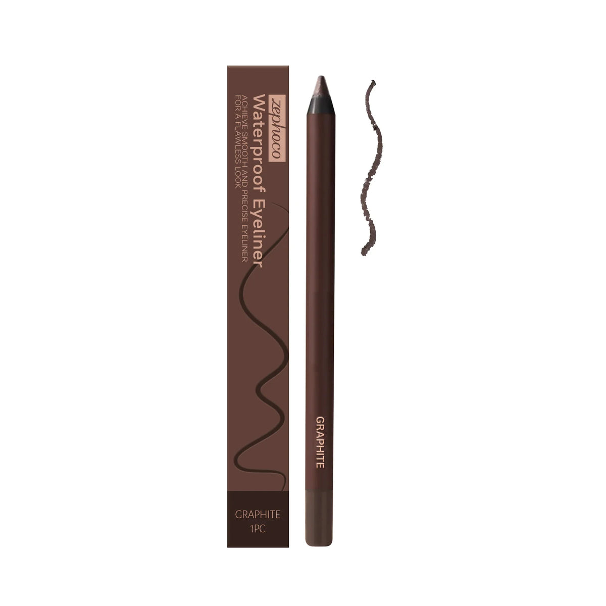 Zephoco Brown Eyeliner Pencil Waterproof Sweatproof Long Lasting Easy to Color Smooth Soft Gel Eyeliner Pencil Eye Makeup Set Pi-Mart