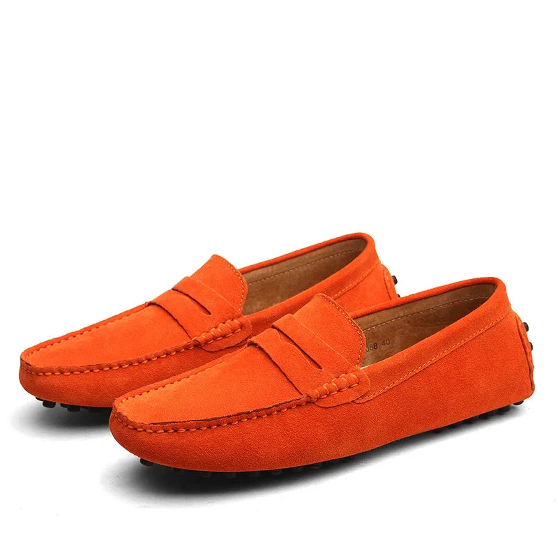 Men Casual Shoes Fashion Men Shoes Handmade Suede Genuine Leather Mens Loafers Moccasins Slip On Men's Flats Male Driving Shoes Pi-Mart