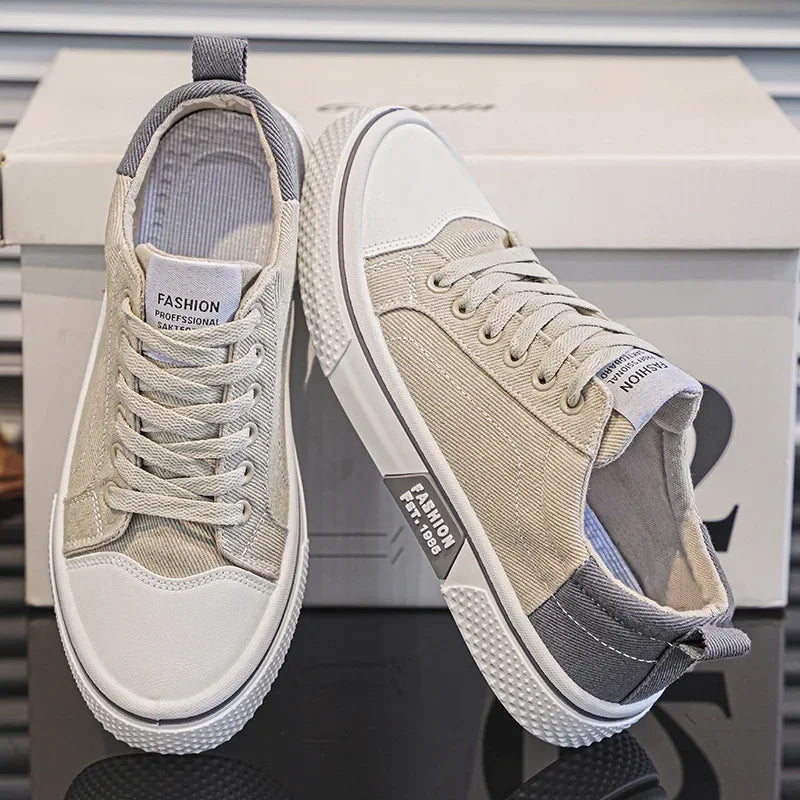 2026 New Summer Men's Breathable Versatile Skateboarding Shoes Men's Soft Bottom Casual Sports Trend Fashion Canvas Shoes 48size Pi-Mart