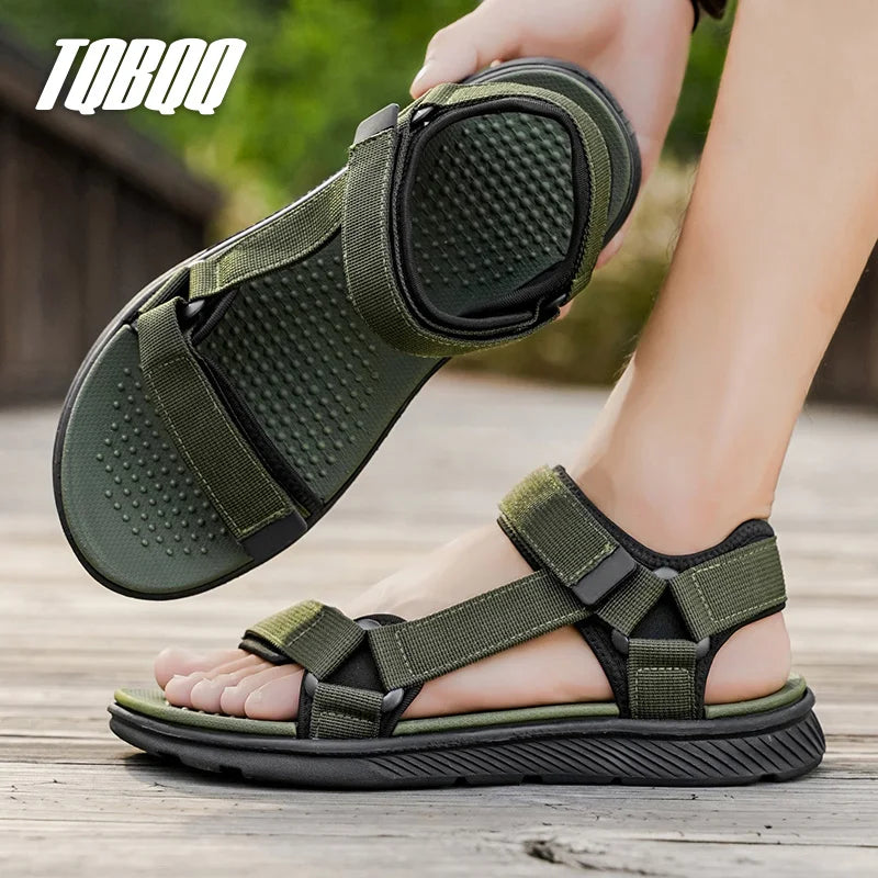 TQBQQ Men's Sandals Lightweight Non-Slip Quick Dry Beach Walking Travel Outdoor Water Friendly Cushioned EVA Shoes LadyShow.Store