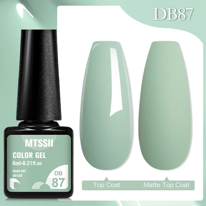 Mtssii 6ML Chocolate Color Gel Nail Polish Brown Semi Permanent UV Gel Autumn Winter Popular Soak Off Nail Art Gel Varnishes Tri Light Beauty