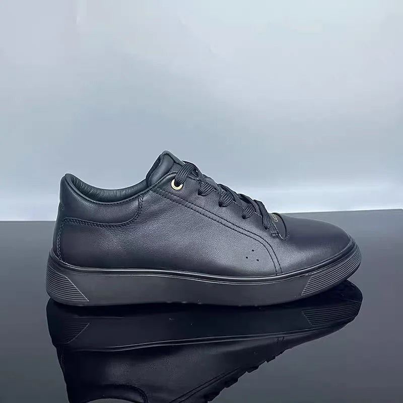 Fashion Genuine Leather Men Sneakers Breathable Comfort Classic Casual Shoes Mens Outdoor Walking Shoes Couple Footwear Pi-Mart