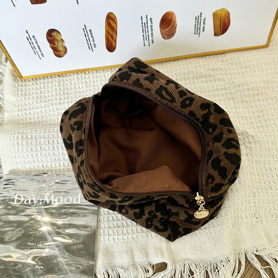 Unique Leopard Print Makeup Bag • Large-Capacity Cosmetic Organizer • Lipstick Storage Pouch Pi-Mart
