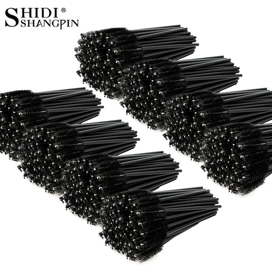 5/50Pcs Black Lashes Brush Cosmetics False Eyelashes Supplies Reusable Makeup Brushes Eyebrow Brush Mascara Wands Make Up Tools Pi-Mart