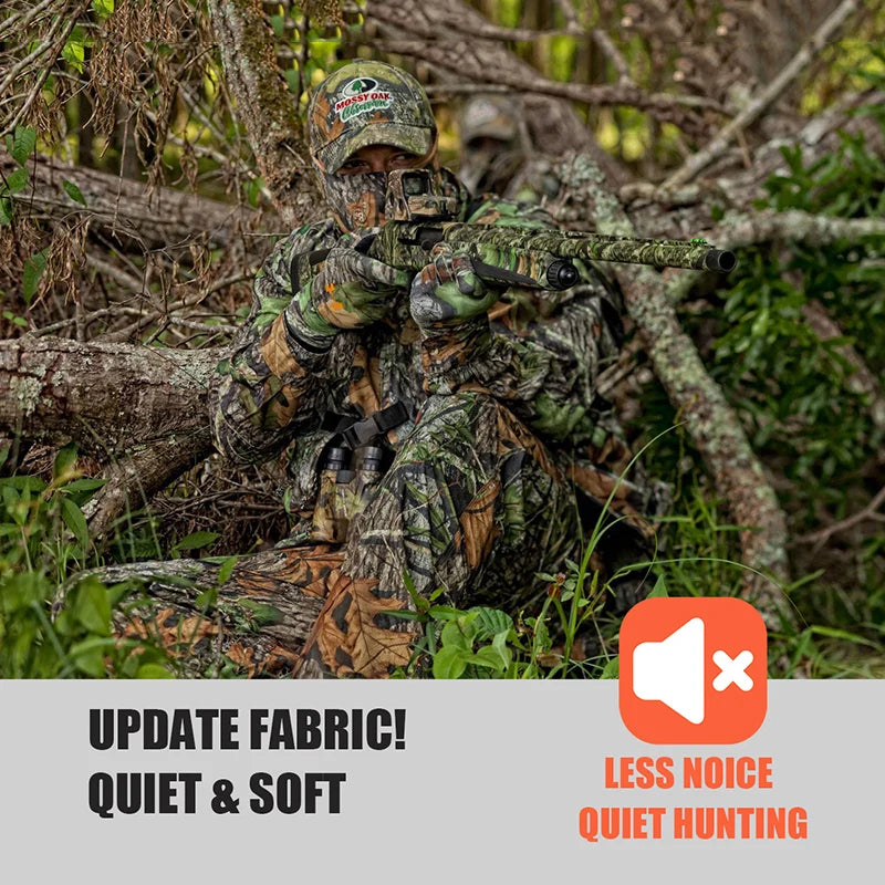 Men's Silent Soft Shell Camouflage Tactical Jacket Waterproof Warm Fleece Hunting Jackets Outdoor Hiking Fishing Hooded Coat Pi-Mart