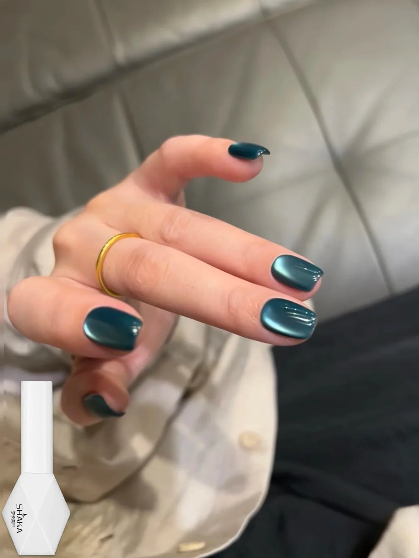 WS Black Glass Cat Magnetic Gel Nail Polish Punk Style Nail Art Manicure Varnis Semi Permanent Gel for Winter Nail Supplies Tri Light Beauty