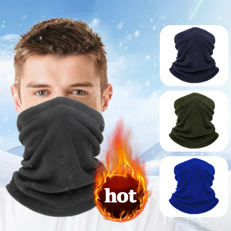 Winter Warm Unisex Windproof Motorcycle Riding Mask New Polar Fleece Neck Scarf Warmer Ski Outdoor Sports Balaclavas Tube Mask Pi-Mart