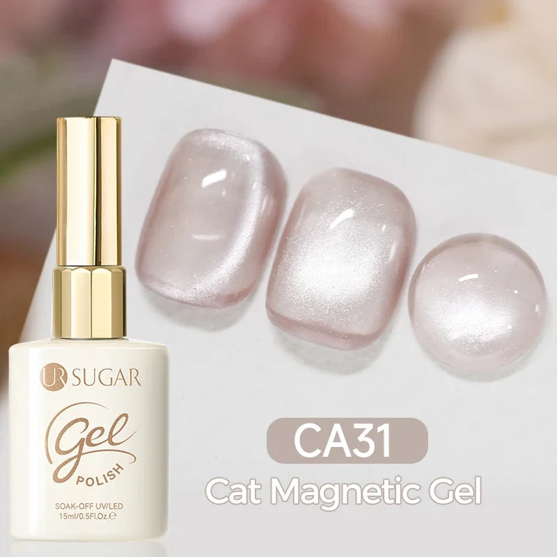 UR SUGAR 15ml Cat Magnetic Gel Nail Polish 30 Colors Semi Permanent Magnetic Gel UV/LED Soak Off Painting Vanrish Design Tri Light Beauty