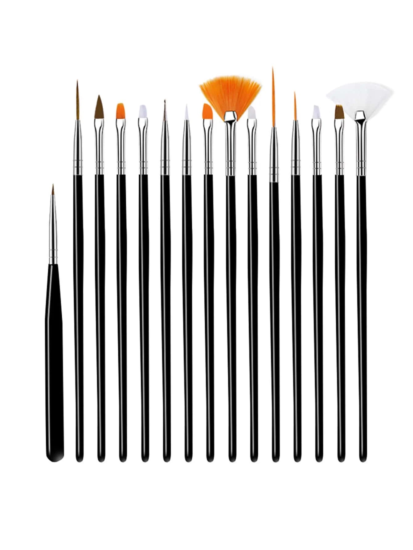20Pcs Black Nail Art Brush Set Nail Gel Polish Painting Brush Drawing Pen Uv Gel Polish Nail Liner Brush And Nail Dotting Pen For Gel Polish Diy Manicure Salon At Home Tri Light Beauty