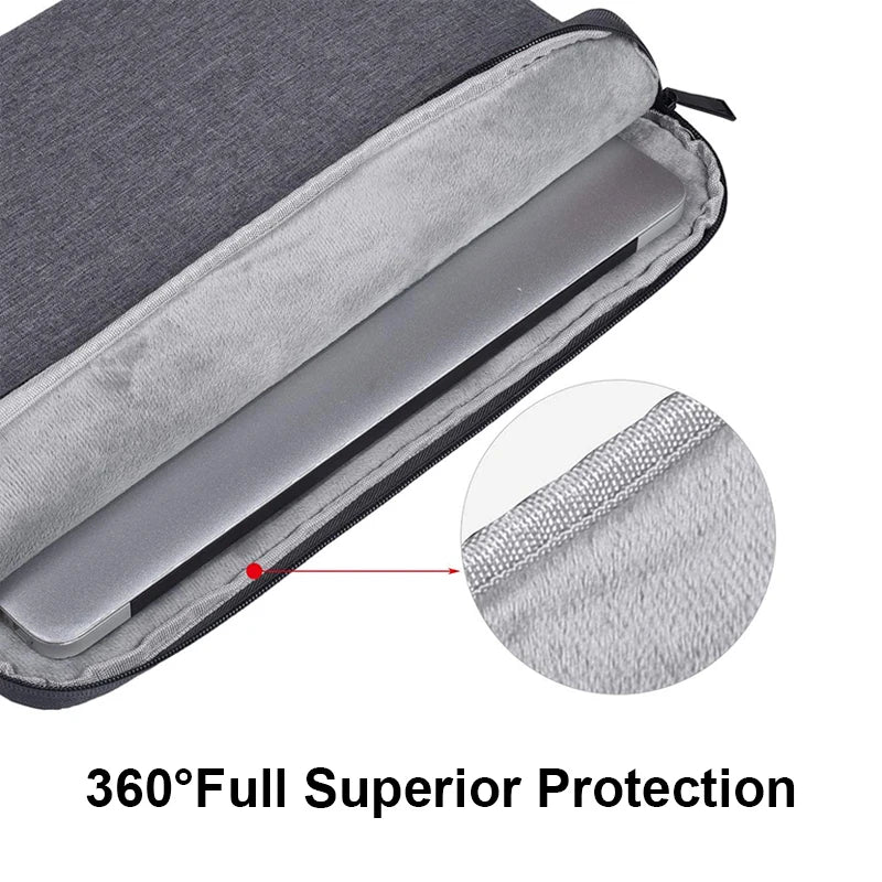 Portable Laptop Sleeve Bag Case Soft Cover 11 12 13 14 15 15.6 Inch for Macbook Huawei Xiaomi HP Dell Lenovo Laptop Handbag Pi-Mart