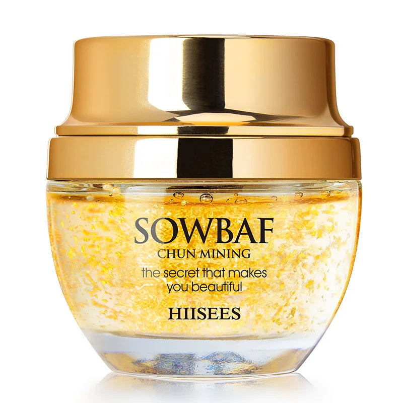 24K Golden Snail Collagen Cream Moisturizing and Skincare Essential Oil Control Facial Beauty Product Formulated for Women Tri Light Beauty