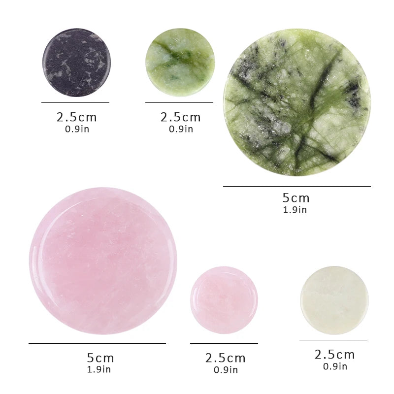 Glue Pallet Eyelashes Extensions Pink Green Jade Stone Reusable False Eye Lashes Adhesive Pallet Pad Holder Makeup Accessories Pi-Mart