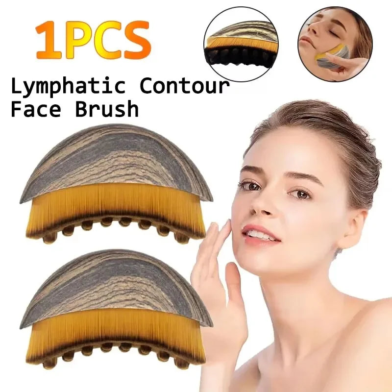 Lymphatic Contour Face Brush Ergonomically Designed To Fit Sculpting Drainage Massager for Face The Skin Precisely Tri Light Beauty