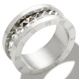 Stainless Steel Ring for Women Inlaid Zircon Rings Waterproof Romantic Fashion Jewelry Pi-Mart
