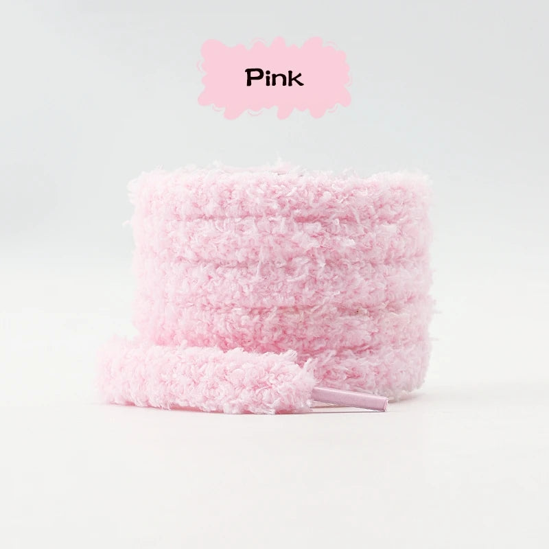 Fashion round plush laces Quality 1cm wide Sneakers Flats Casual laces Shoe accessories 80 /100 /120 /140 /160 Laces 1Pair Pi-Mart