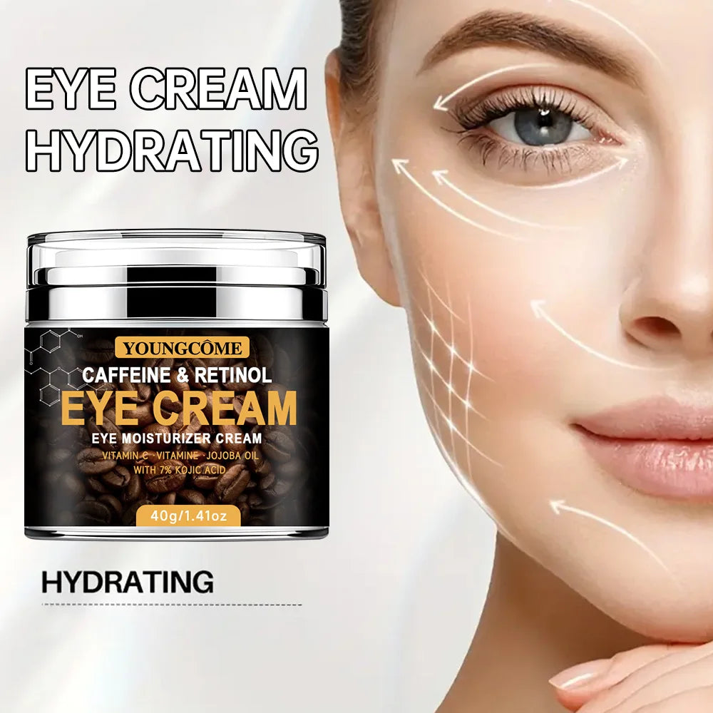 Caffeine Eye Cream Fade Dark Circles Eye Cream Firming Removal Puffiness Moisturizing Lightening  Anti-aging Eye Cream Pi-Mart
