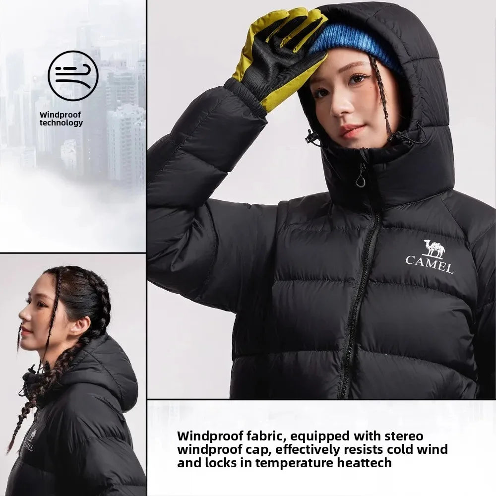 GOLDEN CAMEL Outdoor Down Jackets Unisex Women's Winter Coats High-loft Windproof Warm Duck Down Padding Puffer Jacket Camping LadyShow.Store