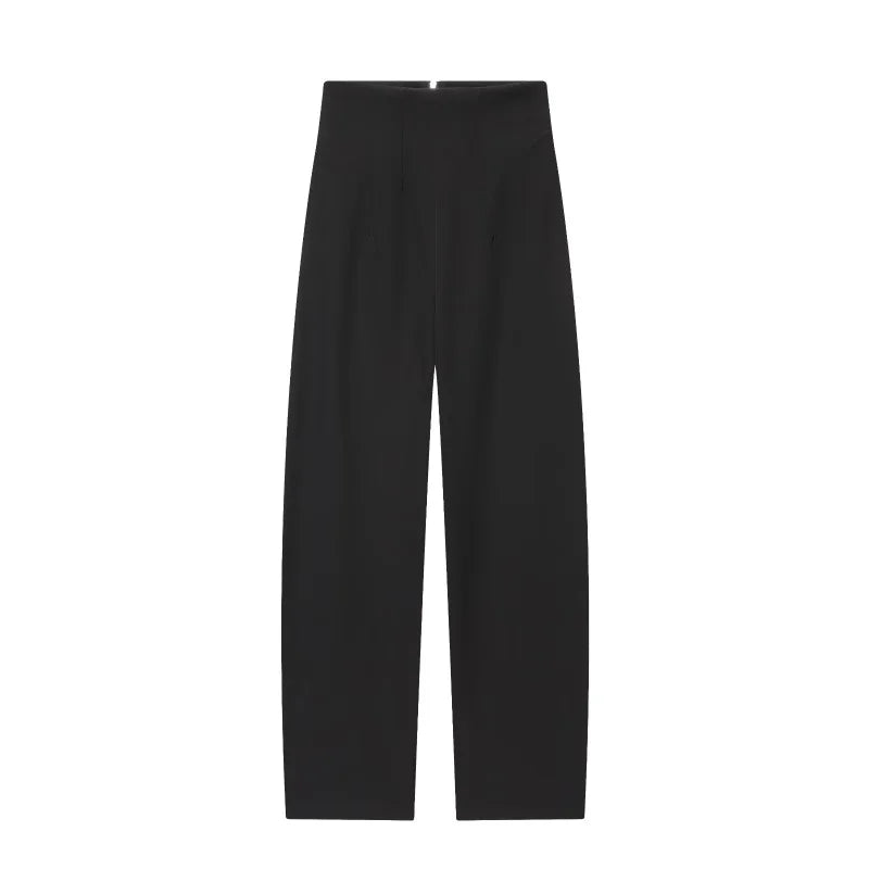 ETJ 2025 women's new fashion design three-dimensional cut high collar slim suit jacket & matching casual trousers LadyShow.Store