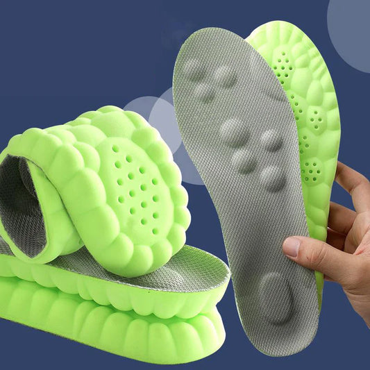 Latex Sport Insoles High Elasticity Soft Shoe Pads Arch Support Orthotic Insoles Breathable Deodorant Shock Absorption Cushion LadyShow.Store