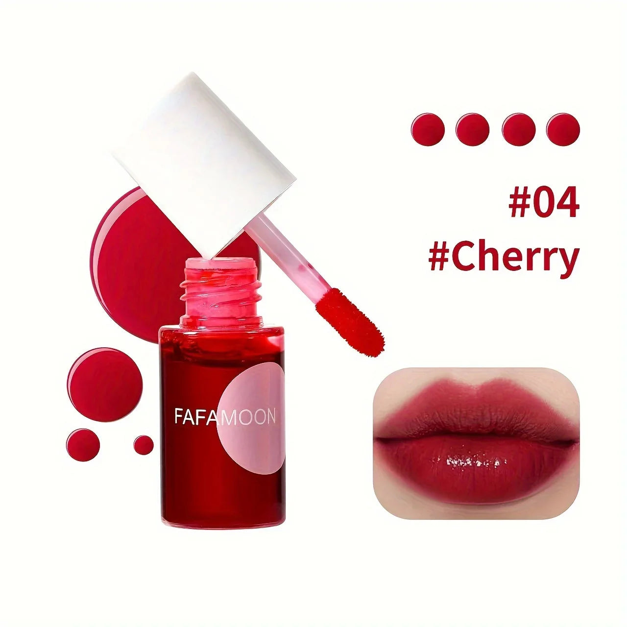 4 color Fruity Lip Tint Water Gloss Tint,Moisturizing Waterproof Liquid Lipstick, Non-Stick,High Pigment,Long-Lasting Colors LadyShow.Store