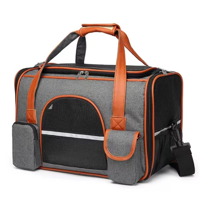 Dog Pet Carrier Bag Anti-Collapse Design Multiple Storage Pockets Cat Travel Handbag for Medium Cats, Puppy, Rabbits and Other S Pi-Mart