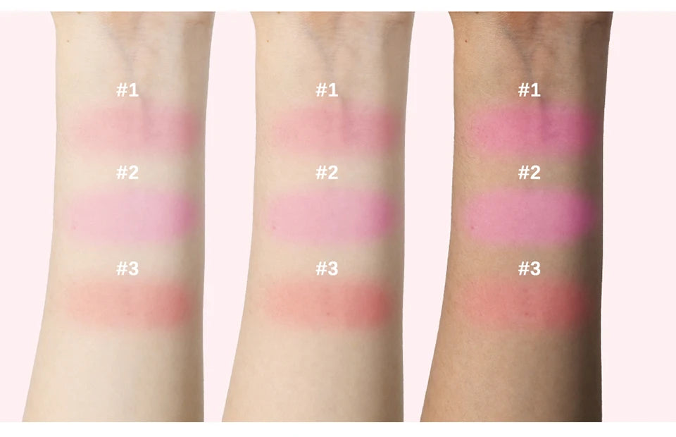 Professional Makeup Powder Blush 12HR Wear Vegan Formula Blusher Makeup Blush in Bar Cosmetics Palette Powder Pink Cream Face Pi-Mart
