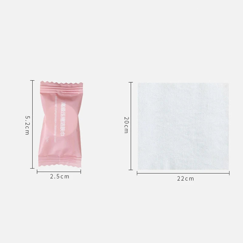 10pcs Disposable Travel Towels Compressed Facial Wipe Compact Tablet Mini Wipes Wipe Square Wipes Tissues Convenient Towels Pi-Mart