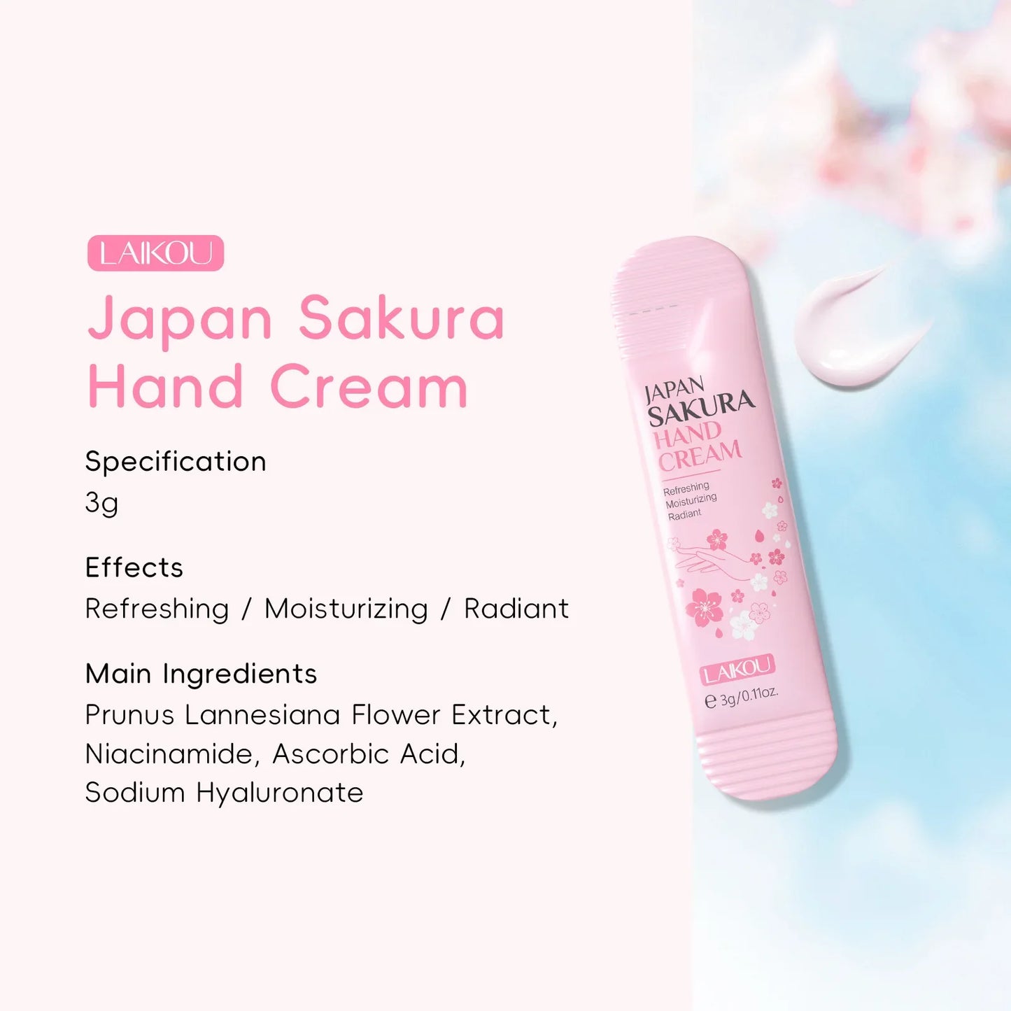7pcs Collagen Sakura Hand Cream Skin Soften Nourish Care Deep Cracked Repair Beauty Products Girl Moisturizing Hand Skin Tri Light Beauty