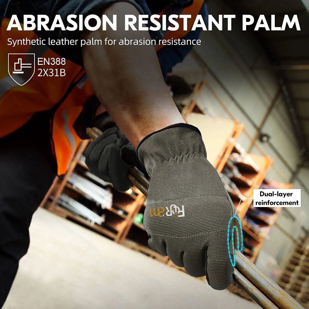 High Performance Multi-Purpose Light Duty Work Gloves For Men&Women Breathable & High Dexterity Touch Screen Excellent Grip Pi-Mart