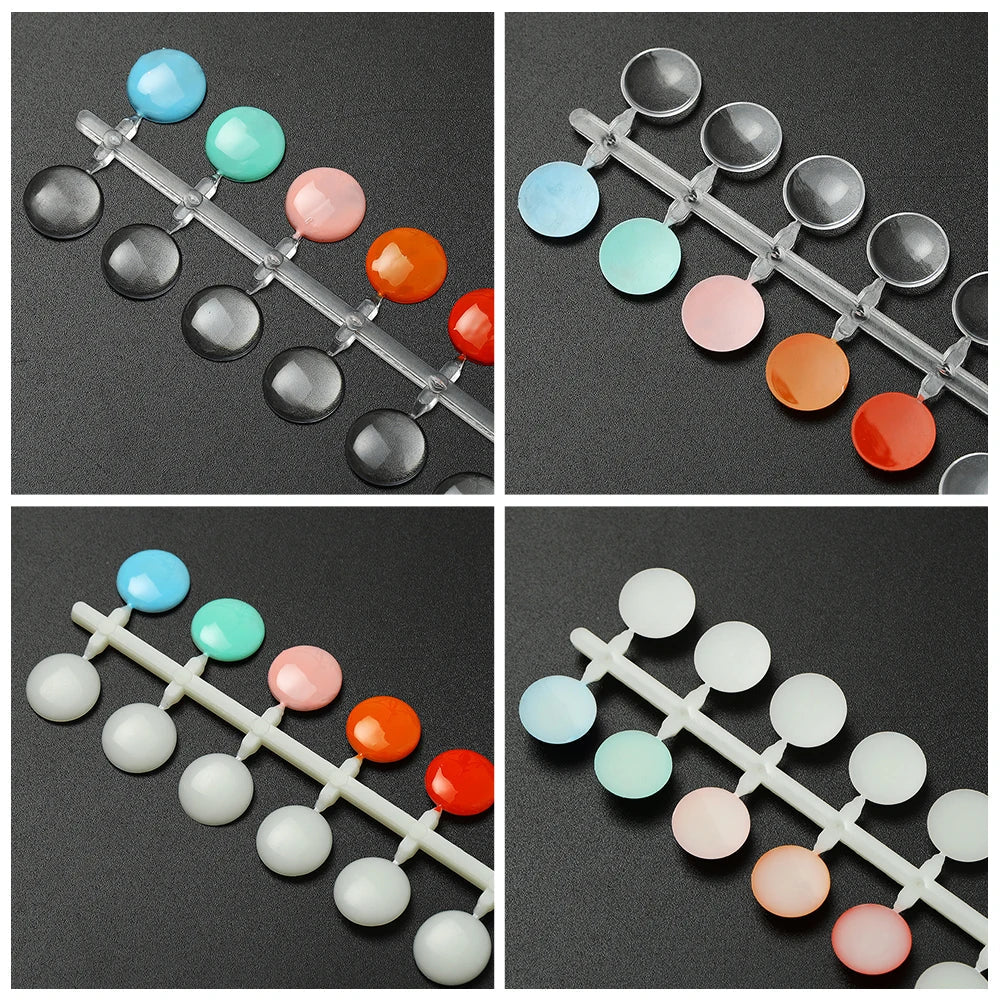 TP 120pcs Nail Polish Display Table With Stickers Polka Dot Color Card Nail Display Board Clear/Nature Color Card Nail Art Tools Tri Light Beauty