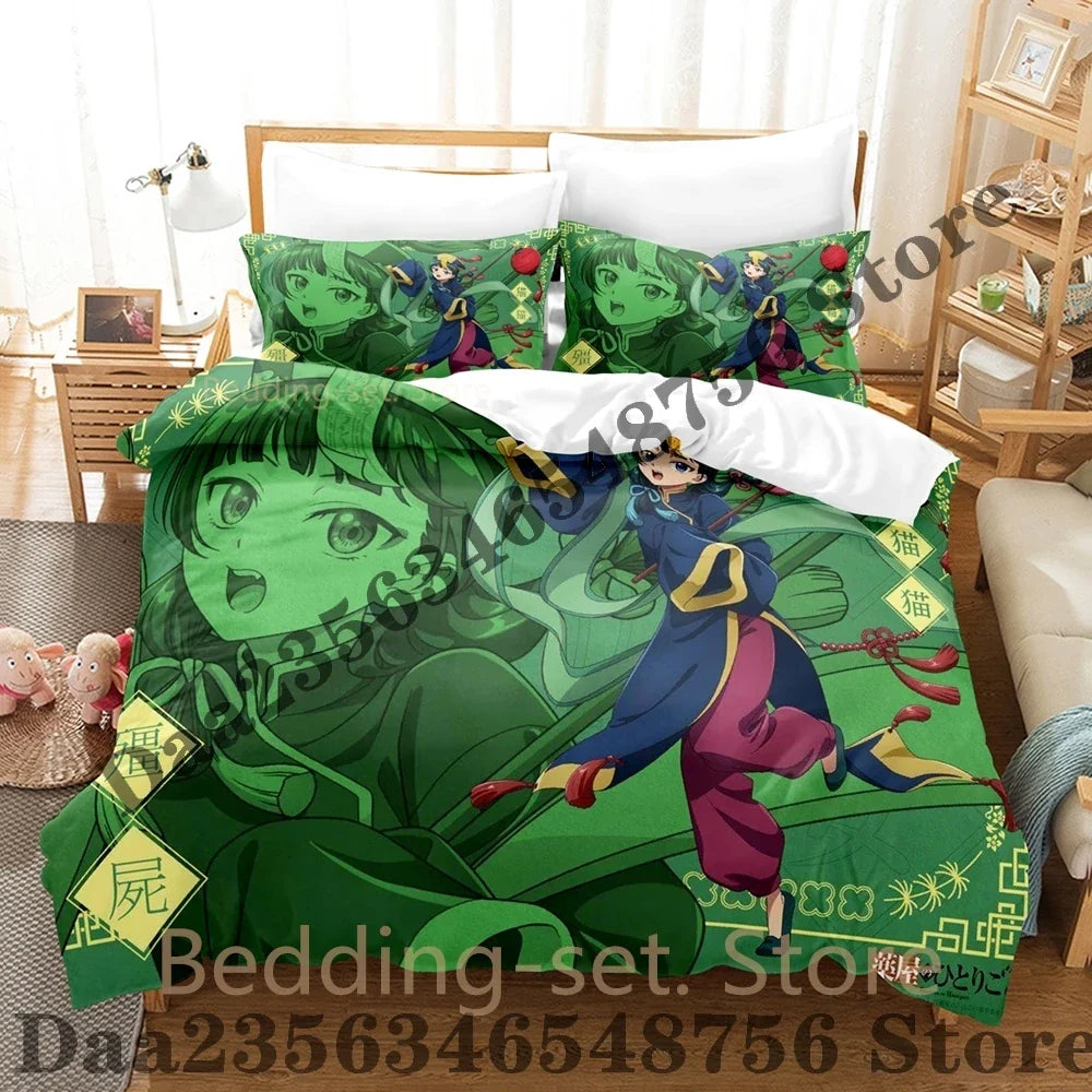 2026 The Apothecary Diaries Bedding Set Single Twin Full Queen King Size Bed Set Bedroom Duvetcover Sets Anime Bed Sheet Set LadyShow.Store