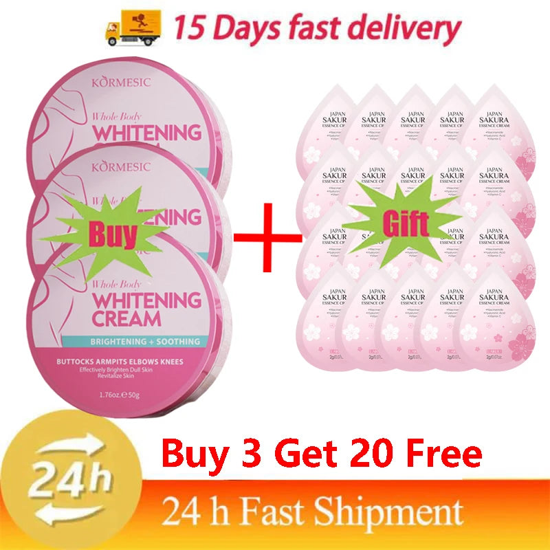Glutathione Niacinamide Body Lotion Skin Brightening Hydrate Revitalize Even Skin Tone Whitening Face Bleaching Lightening Care Pi-Mart