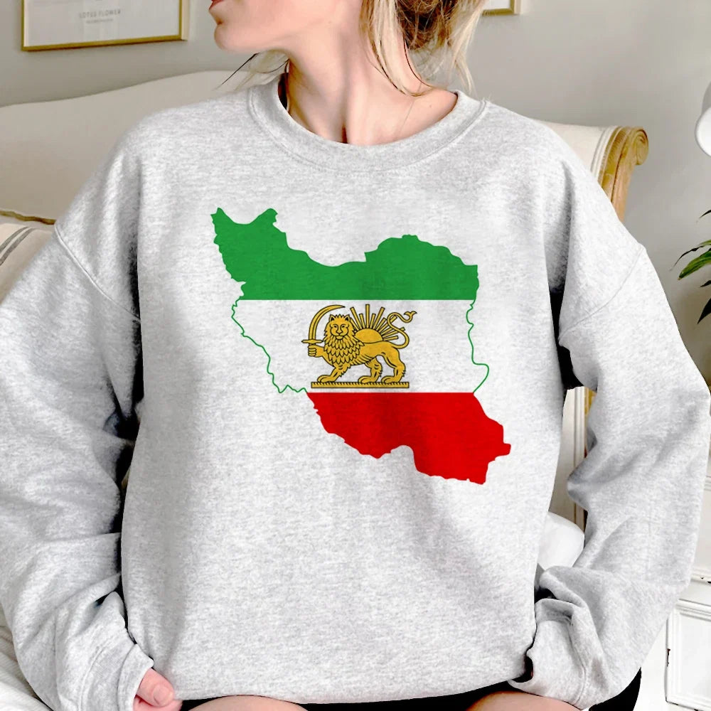 Iran hoodies women gothic 2023 Korean style aesthetic sweatshirts women vintage Pullover LadyShow.Store