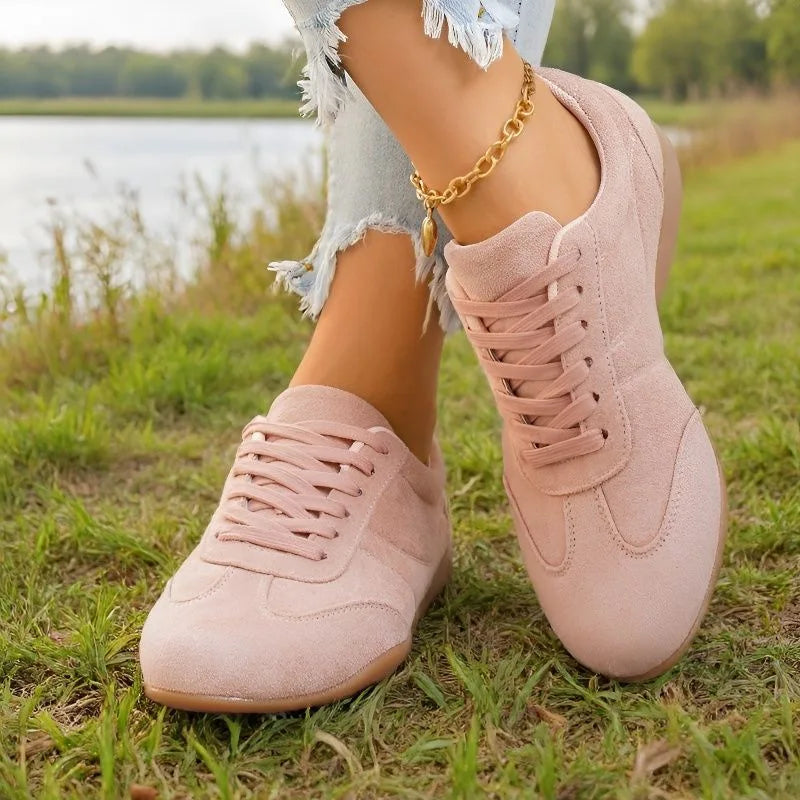 Women's Casual Flat-soled Non-slip Wear-resistant Sport Shoes Spring Autumn Round-toe Soft and Comfortable Women Single Shoes Pi-Mart