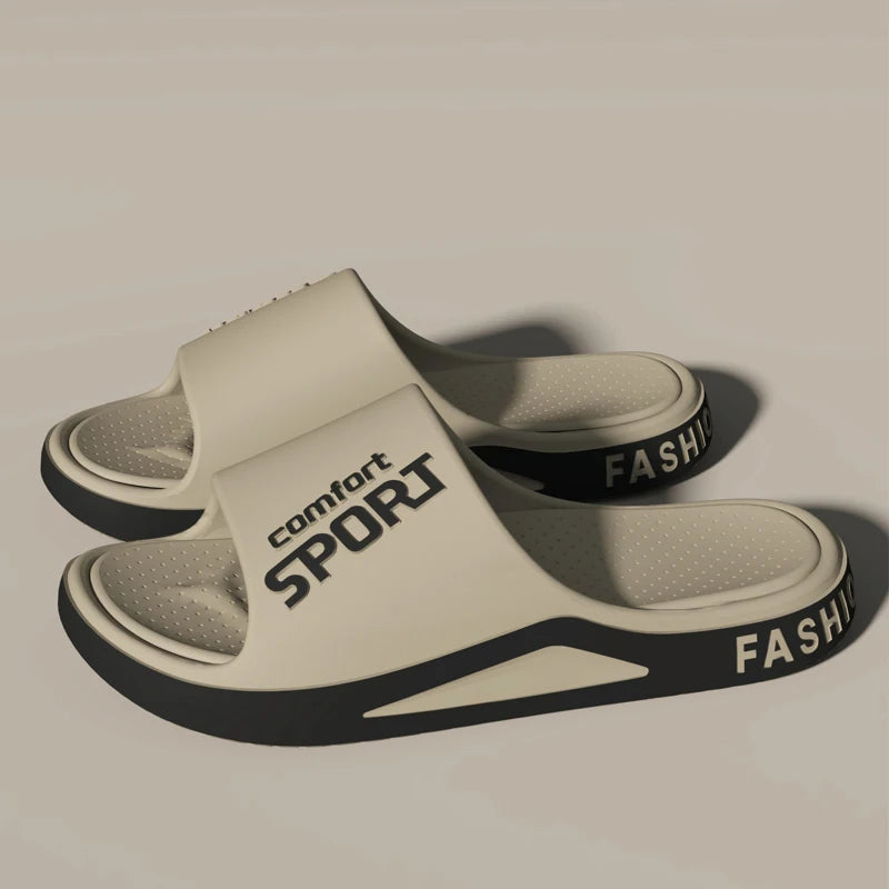 Fashion Men's Sandals Summer EVA Comfortable Anti-Slip Soft Soles House Slippers for Indoor Outdoor Wear Breathable Shower Slide Pi-Mart