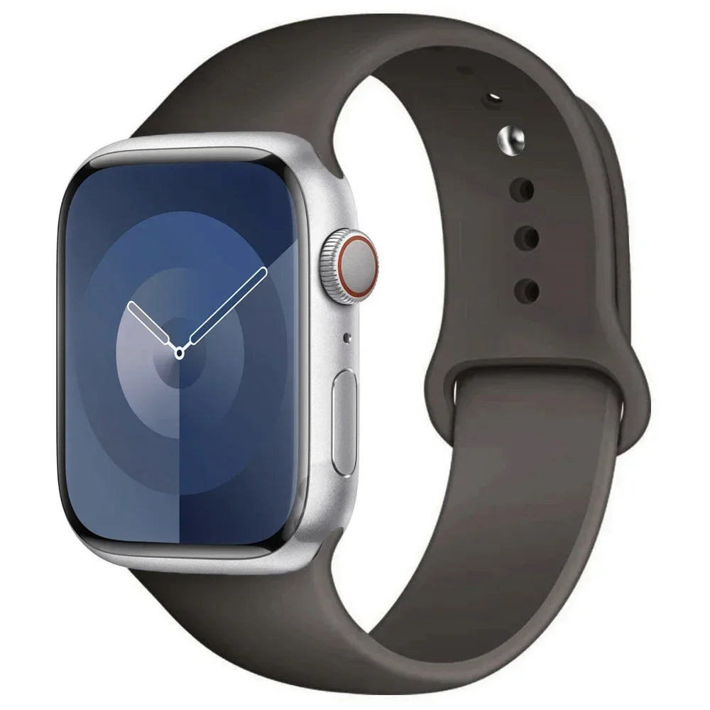 Silicone Band For Apple Watch strap 44mm 45mm 40mm 41mm 42-38mm 45 mm sport bracelet iwatch series 8 7 6 5 4 3 SE 9 Ultra 2 49mm LadyShow.Store
