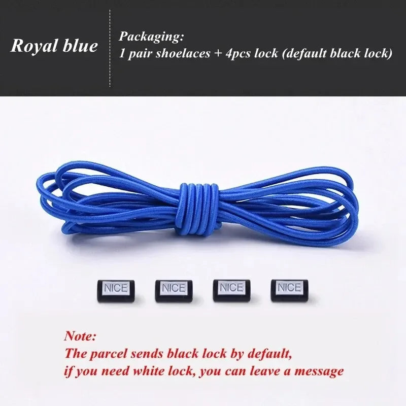 Fashion No Tie Shoelaces Elastic Laces Sneakers Flat Shoe Laces Without Ties Kids Adult Quick Shoelace One Size Fits All Shoes Pi-Mart