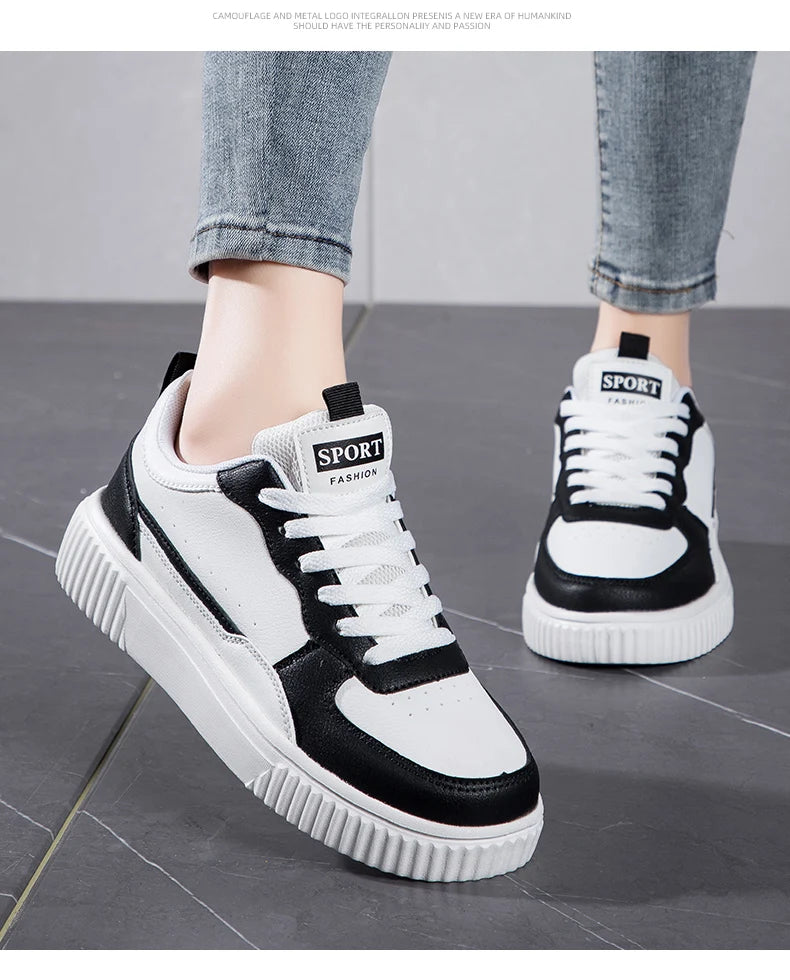 Fashion Women Casual Shoes Breathable Walking Flat Shoes Sneakers White Female Footwear Sports Running Outdoor Walking For Men Pi-Mart